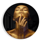 Gold Woman Glass Wall Art.